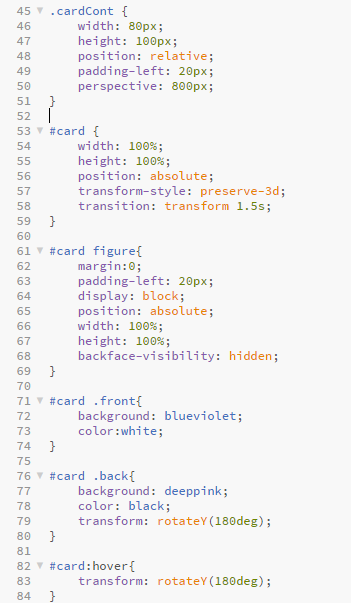 CSS code for 3D transform