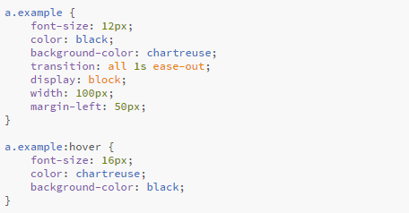 css code for transitions